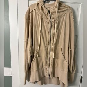 Free people  Beige Hooded Jacket